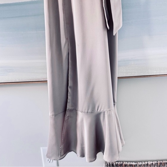 Show Me Your Mumu Claire Midi Dress Satin Bridesmaid Champagne Size XS NWT - Picture 5 of 8